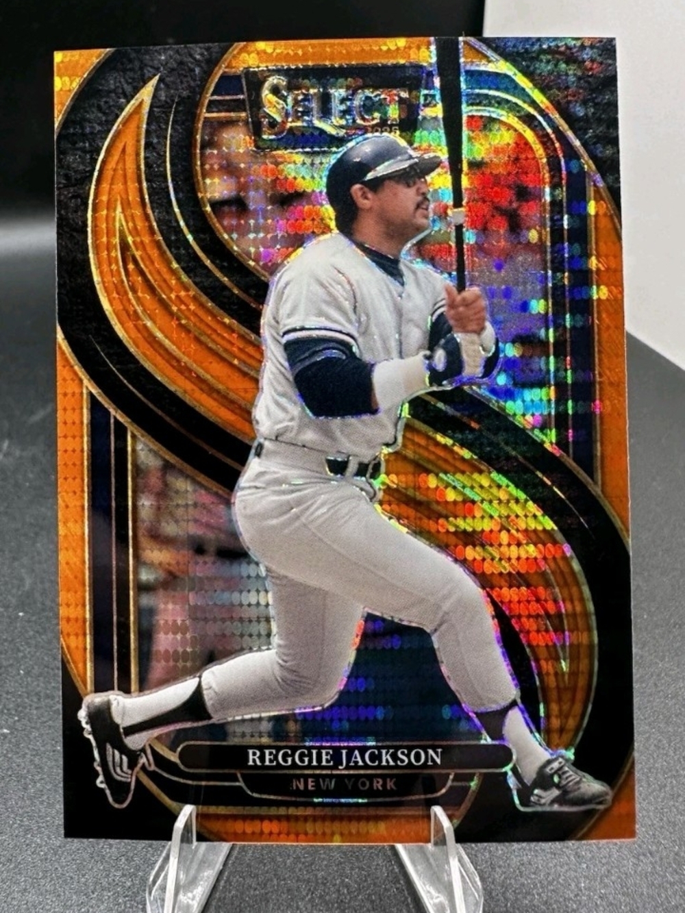 2025 Panini Select - Premier Level Reggie Jackson #145 Orange Flash Prizm